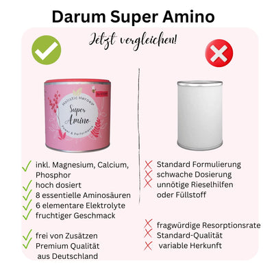 Super AMINO - 420g pro Dose - Aminosäuren & Elektrolyte - Holistic Heroes GmbH