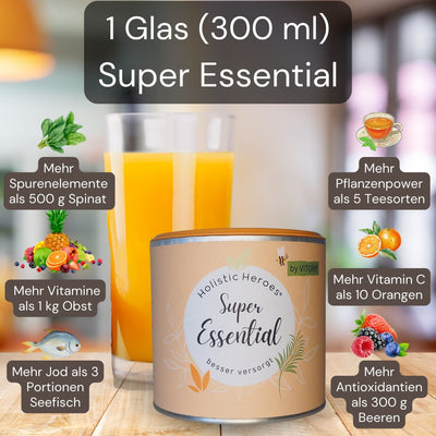 Super ESSENTIAL - 240g pro Dose - Vitamine, Mineralien & Spurenelemente - Holistic Heroes GmbH