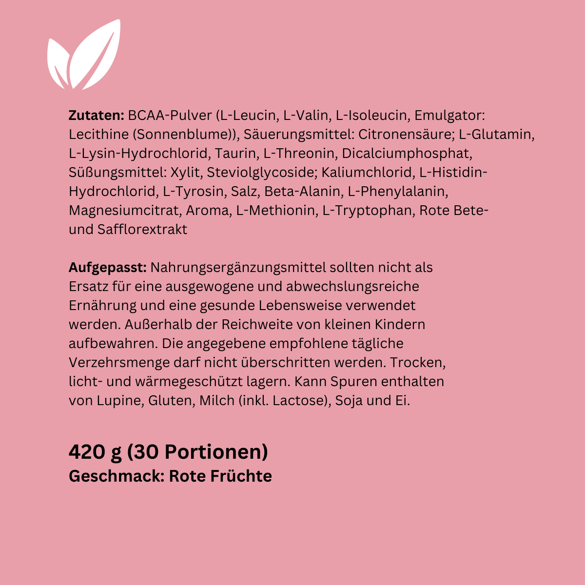Super AMINO - 420g pro Dose - Aminosäuren & Elektrolyte - Holistic Heroes GmbH