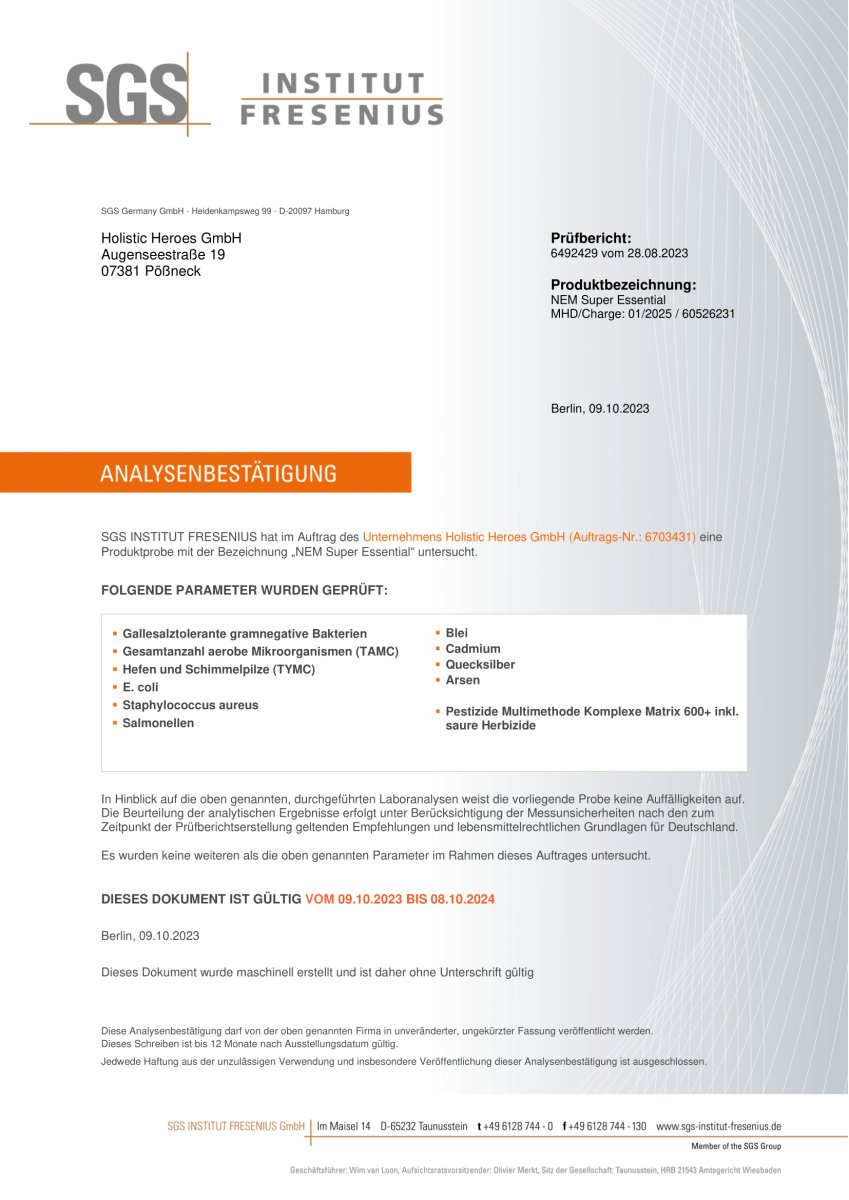 Super ESSENTIAL - 240g pro Dose - Vitamine, Mineralien & Spurenelemente - Holistic Heroes GmbH
